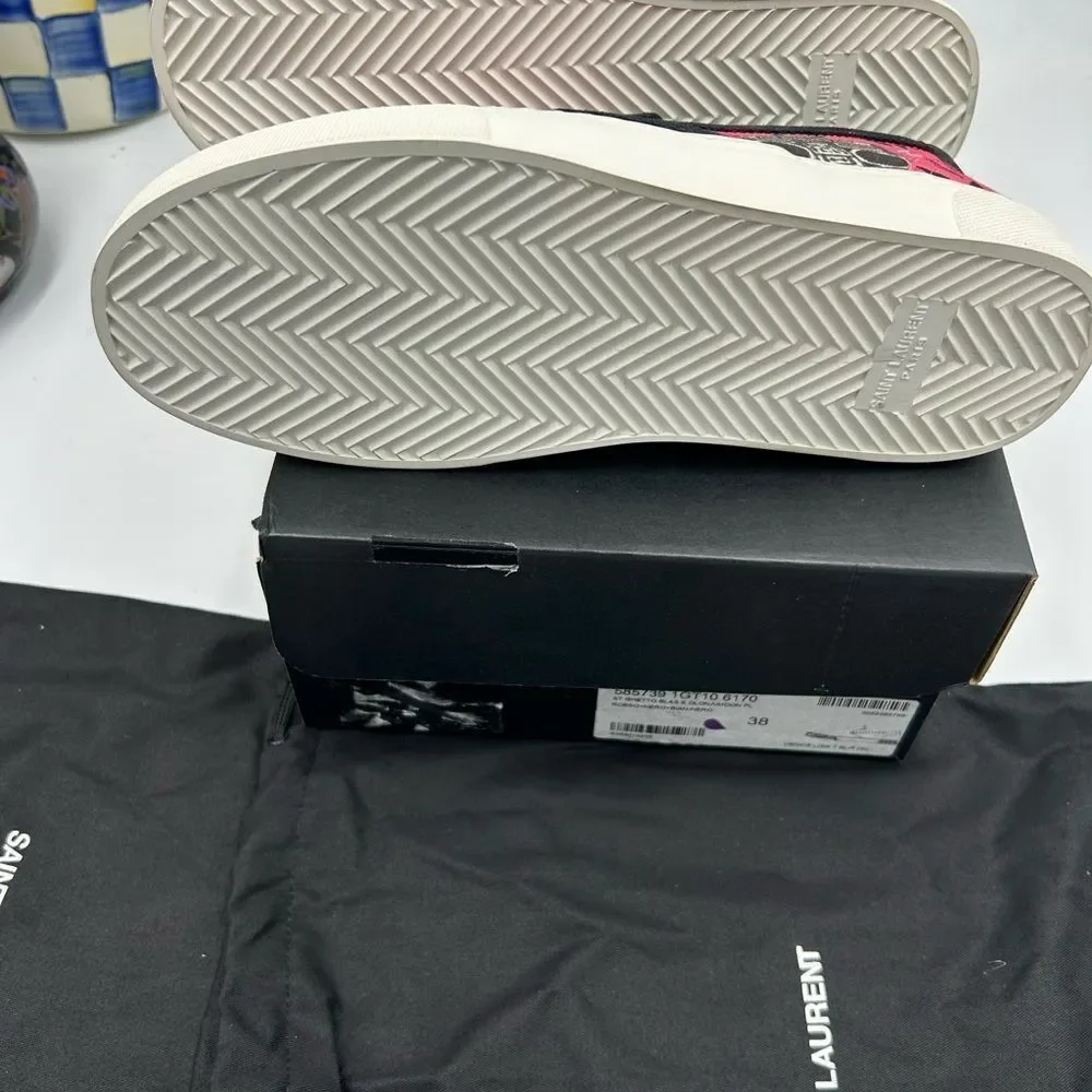 Women's Saint Laurent Venice, Radio print slip on sneakers size 38 made in Italy - Picture 7 of 11